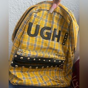 Yellow patterned mini backpack